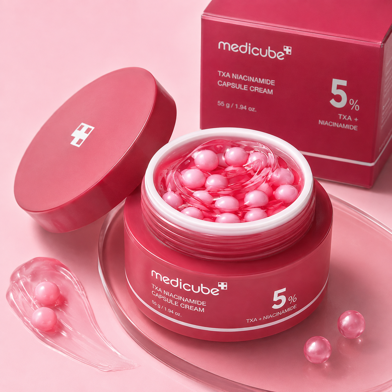 Crema Facial Medicube TXA Niacinamide Capsule Cream 55g – Anti-Manchas e Iluminadora