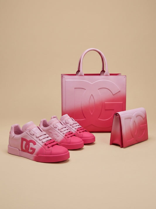 Colección Pink Ombré Luxury – Zapatillas, Bolso Tote y Shoulder Bag