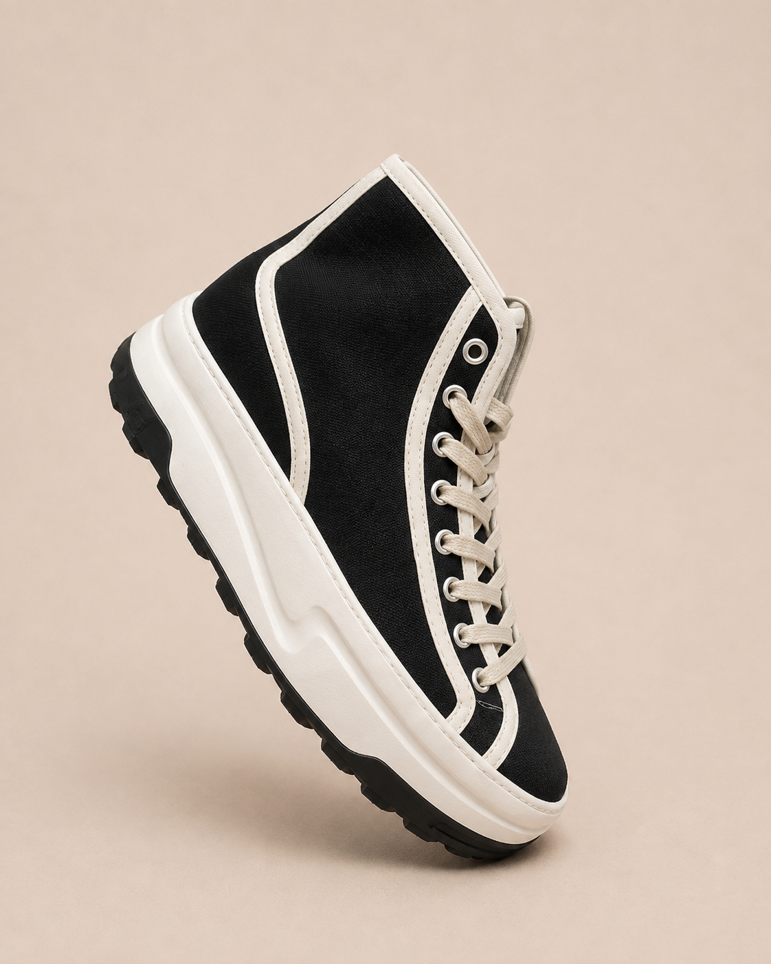 Zapatilla Urbana High Black & White
