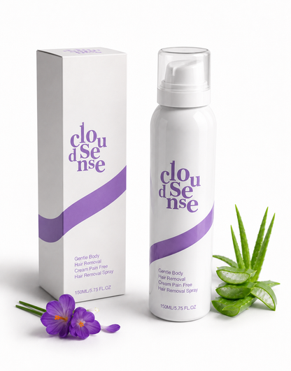 Spray Depilatorio Corporal Indoloro Cloud Sense 150ml – Con Aloe Vera