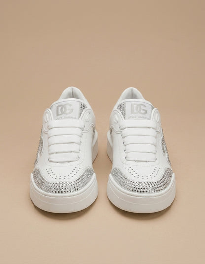 Zapatillas Blancas de Lujo con Cristales - Edición Gla